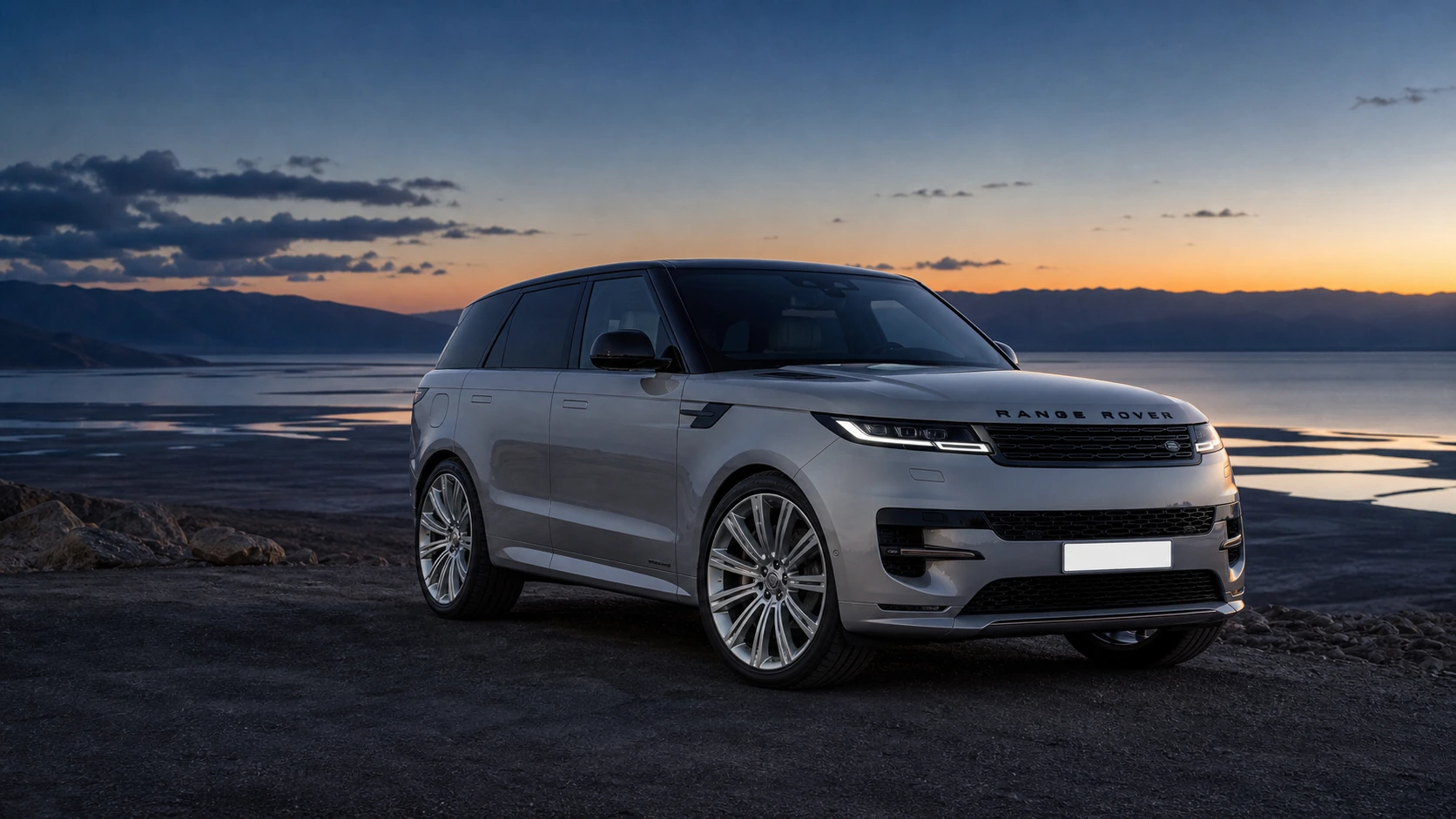 2024 Range Rover Sport in Eiger Grey on the Dead Sea road